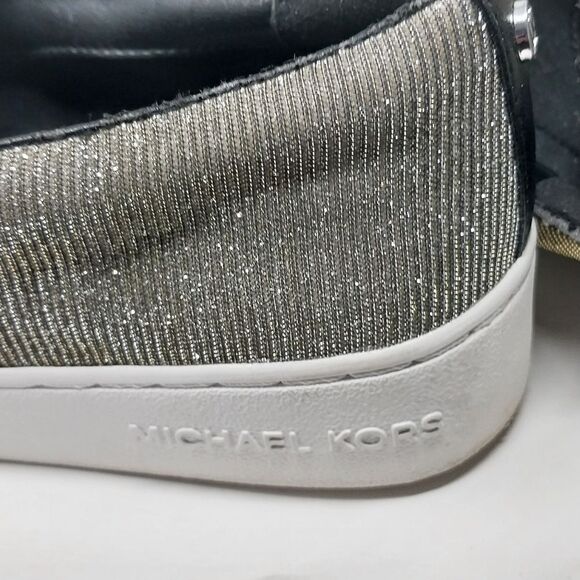 Michael Michael Kors Slip on Shoes. Silver sparkle color. Size 7M. - Picture 15 of 16